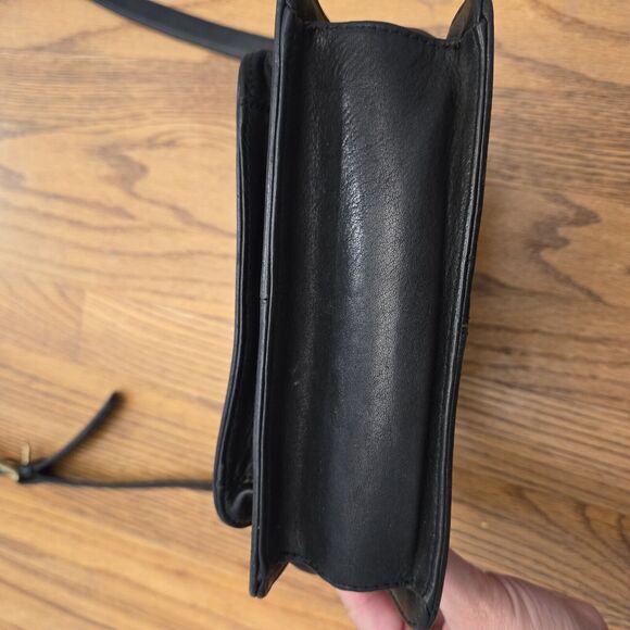 fossil black pebble leather crossbody Small Purse - Picture 4 of 11